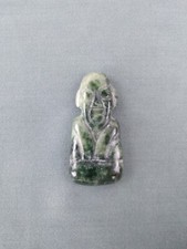 Jade Steinfigur Sammlerstück Maya Figur grüne Jade Schmuck 