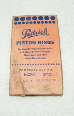 ANTIQUE PEDRICK PISTON RINGS E2264-STD, THE RUST NEEDS TO BE CLEANED OFF