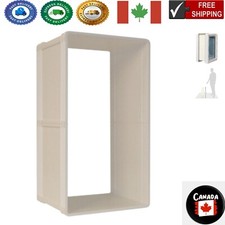 Weather-Resistant White Dog Door Wall Kit for Maximum Access 120 lb Limit