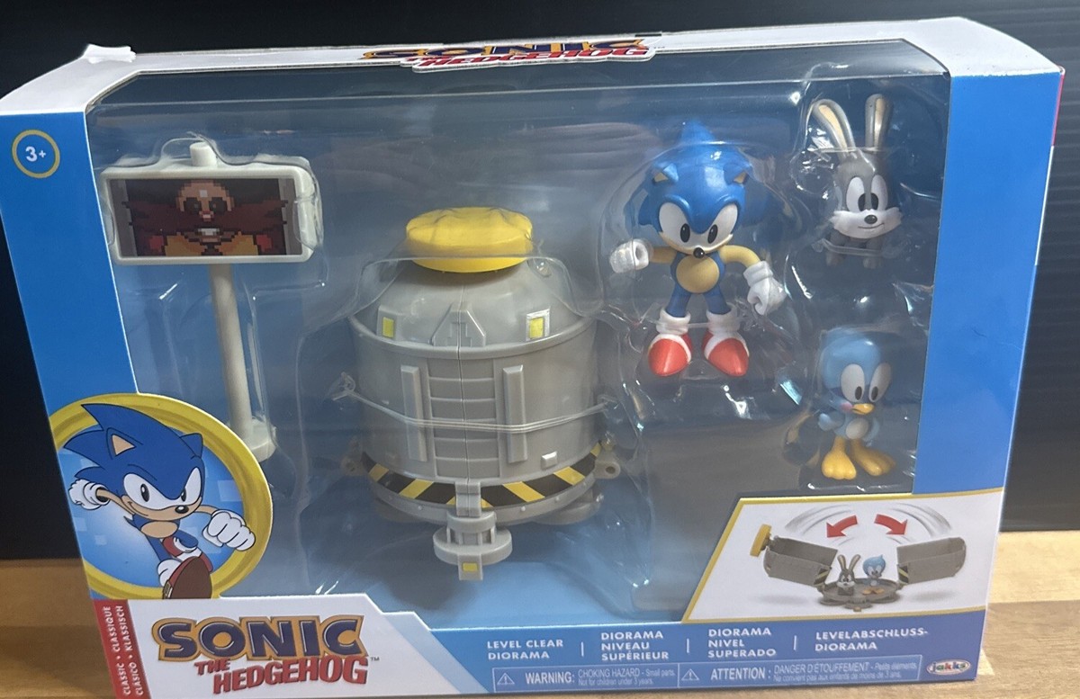 Classic Sonic The Hedgehog: LEVEL CLEAR Diorama Set! Sonic/Flicky
