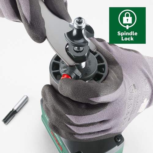 Bosch 18V Brushless Cordless Trim Router Inc 3mm Round Over Bit & Parallel Guide - Picture 9 of 11