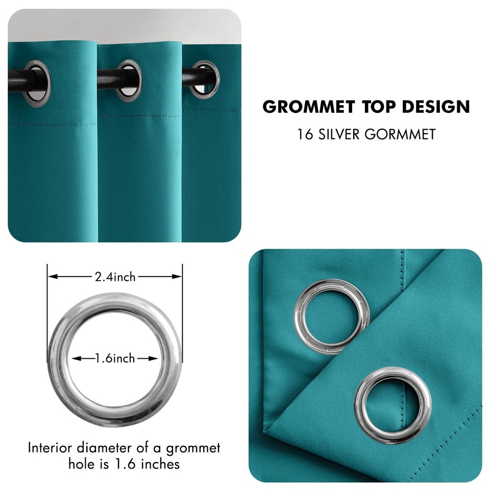 MIULEE Blackout Curtain for Living Room Sliding Glass Door Vertical