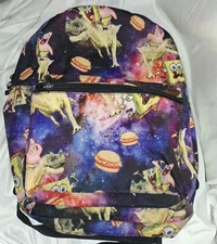 Sponge Bob Square Pants Backpack Galaxy Dinosaur 2015 Viacom International 