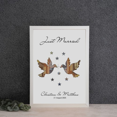 Geldgeschenk Hochzeit Tauben Geschenk zur Hochzeit Glückwünsche zur Hochzeit - Bild 2 von 15