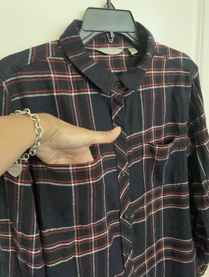 Camisa de franela para mujer Athleta talla: M manga larga abotonada núcleo de cabina Foto 4 de 4