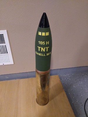 3D printed 105MM M1 Artillery Shell TNT - The Original Whiskey