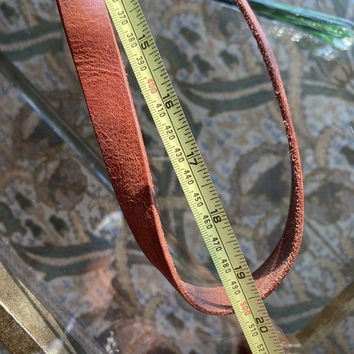 Lucky Brand Y2K Vintage Aged Leather Saddle Bag Crossbody Caramel Brown Pre-own - Picture 17 of 21