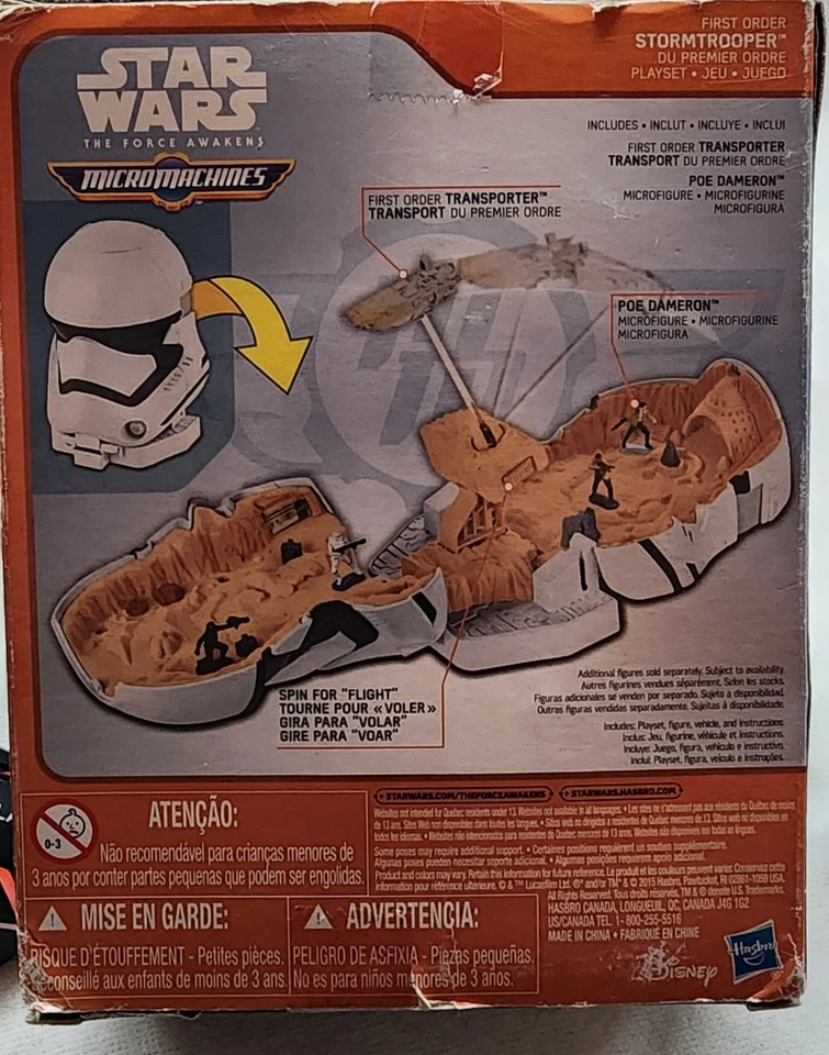 MicroMachines Star Wars El Despertar de la Fuerza Stormtrooper Head First Order y Poe Foto 2 de 4