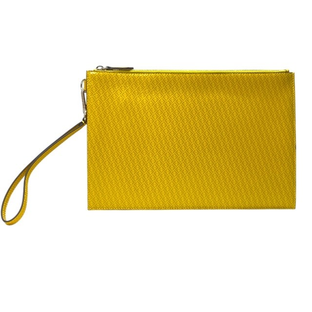 RARE FENDI 7N0110 Zucca Pattern Clutch Pochette Second Bag Allo