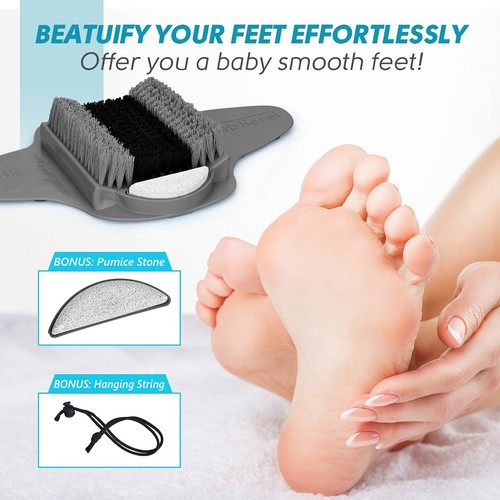 Shower Foot Scrubber Mat with Pumice Stone, Cleans, Exfoliates & Smooths Your... - Picture 7 of 7