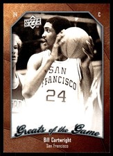 Bill Cartwright 2009-10 Upper Deck Greats of the Game #19 San Francisco Dons