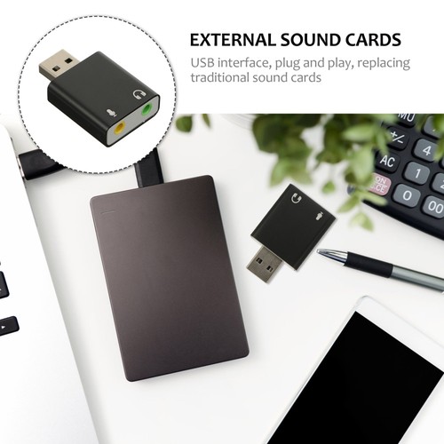 7 .1 Carte Son Externe USB Adaptateur Audio Convertisseur De Casque - Photo 3/12