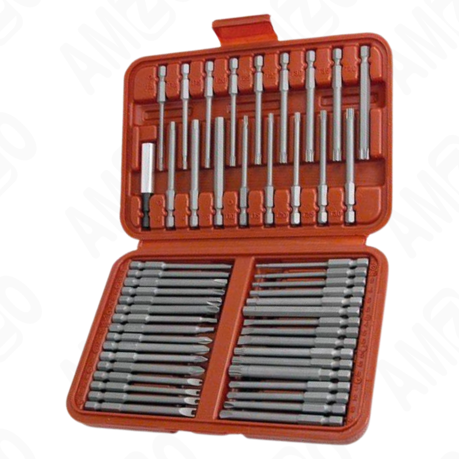 Neilsen 50pc Extra Long Security Screwdriver Bit Set Hex Torx Ribe Spline + Case