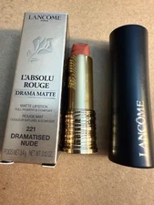 Lancome L'Absolu Rouge Drama Matte Lipstick 221 DRAMATISED NUDE 0.12 Oz NIB