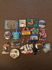 Lot Of 16 Mexico Caribbean South America Refrigerator Fridge Magnets Beach
