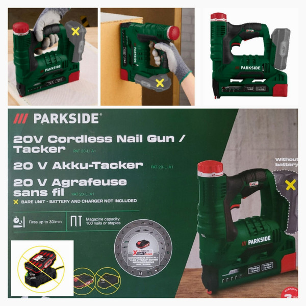Parkside 20V Akku Tacker Pat 20-Li A1 Ohne Akku Und LadegeräT, Im Koffer-image
