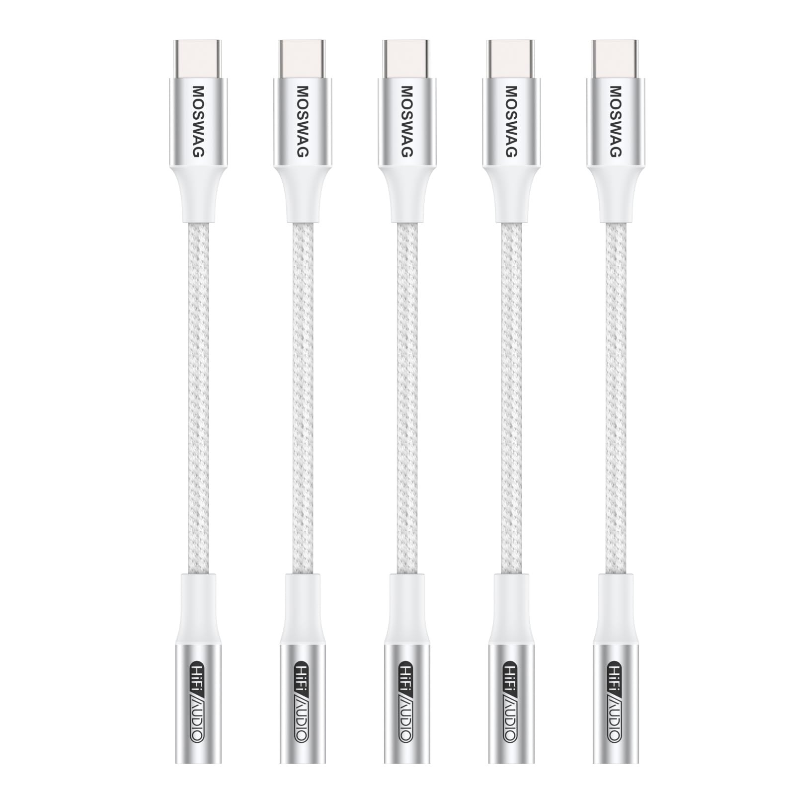 MOSWAG Adattatore jack per cuffie USB C a 3.5mm, adattatore audio USB C a (Y5w)