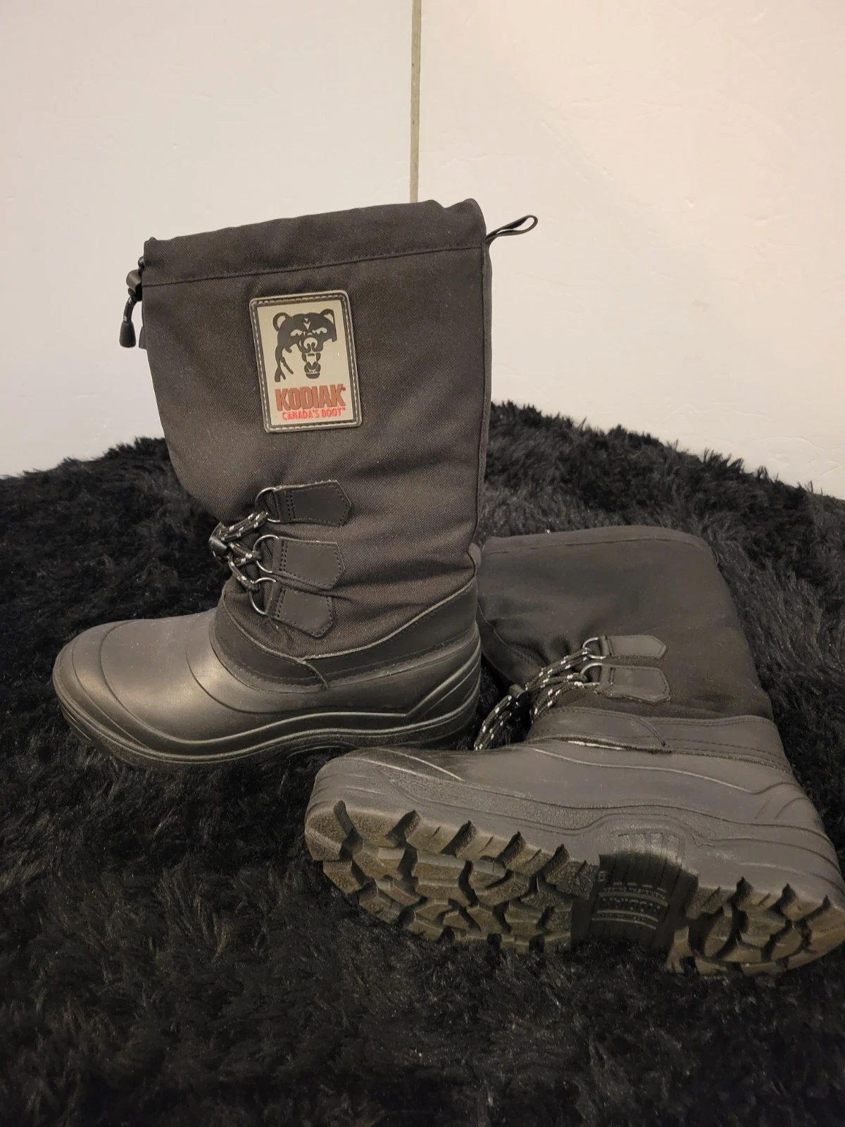 Kodiak Men’s Sz 8 Black Winter Snow Boots Thinsulate Insulated Made in Canada
