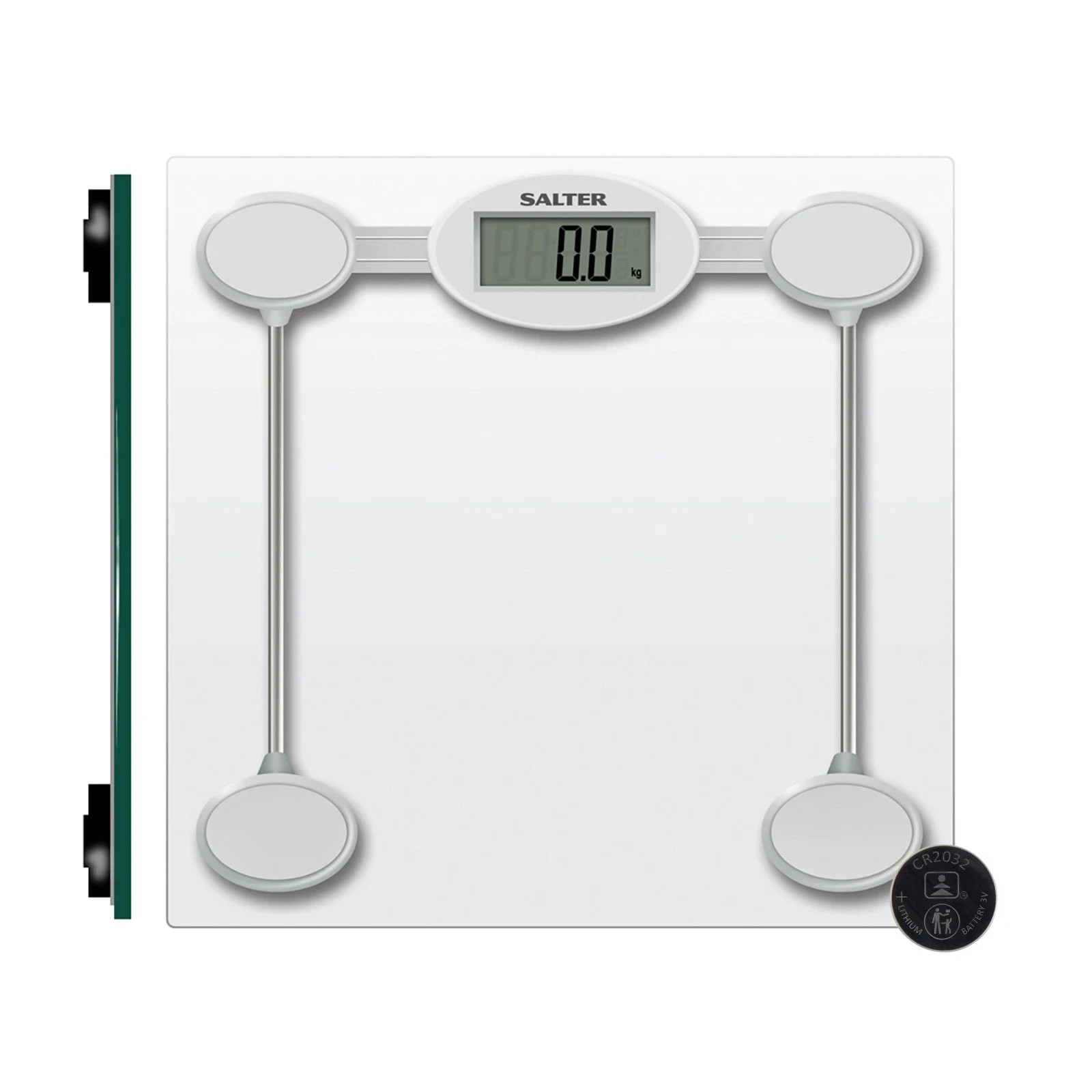 Salter Electronic Bathroom Weighing Scale Glass Digital 180KG Includes Batteries