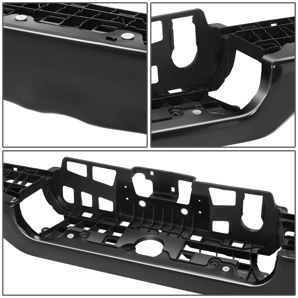 Barra frontal de parachoques trasero negra sin orificio de sensor con doble escape para Ram 1500 19-24 Foto 4 de 4