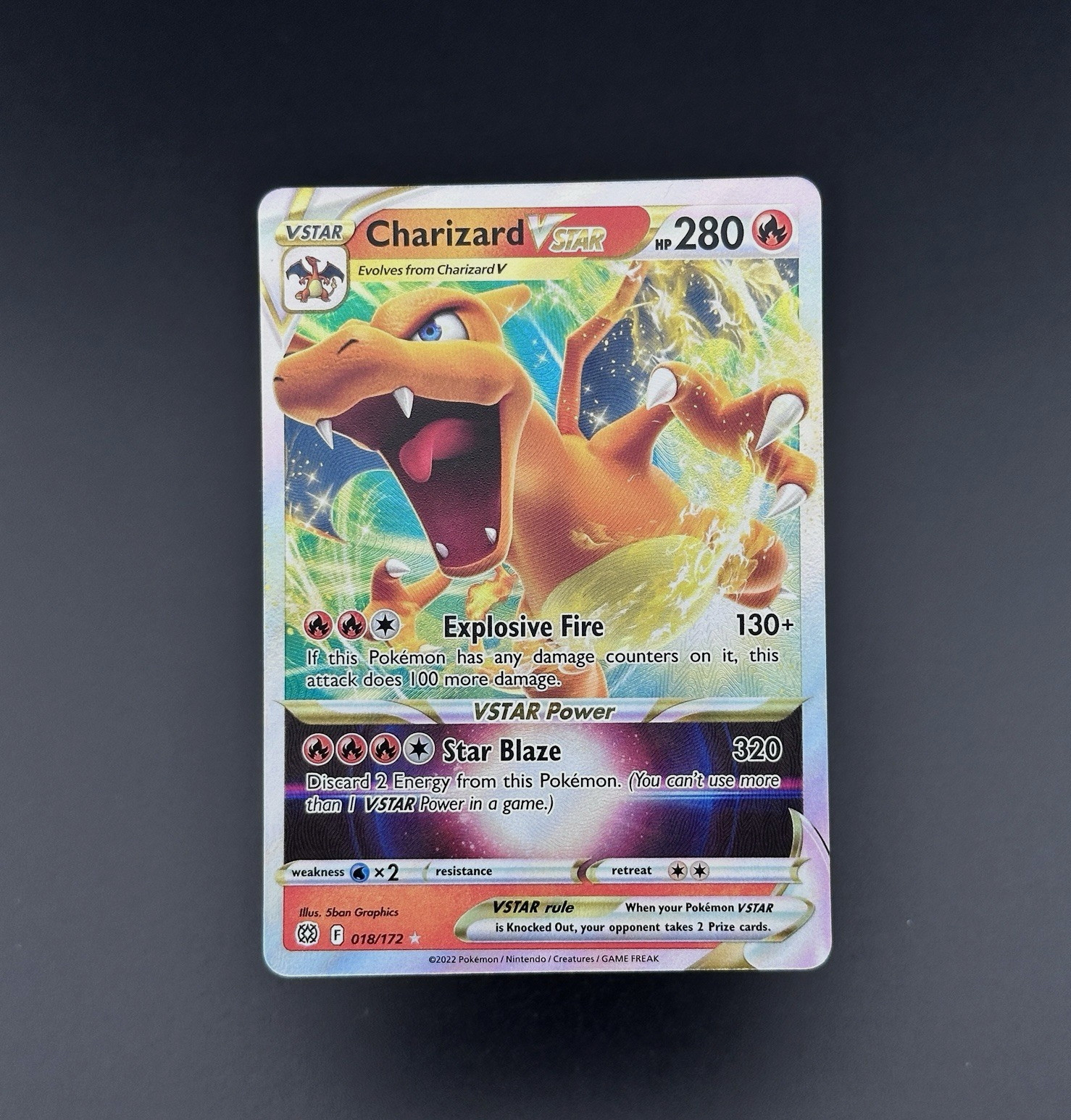 Pokémon Card TCG Charizard Vstar Ultra Rare Pokemon SWSH Brilliant Stars 18/172