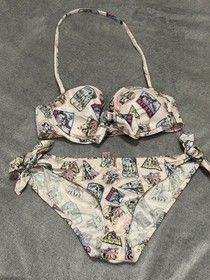 AGENT PROVOCATEUR Amylee Retro Pin-Up Printed Bikini Set US/UK 34B / 2 Rare