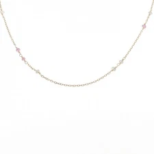 Authentic K10YG Color Stone Necklace  #260-008-097-4680