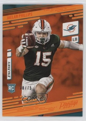2021 Prestige Rookies Xtra Points Premium Orange 30/75 Jaelan Phillips #262 5n0