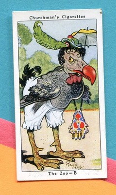 1937 CHURCHMAN CIGARETTES HOWLERS TOBACCO CARD #40 THE DODO BIRD