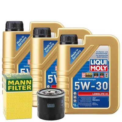 Motoröl 5W30 LIQUI MOLY Longlife Iii 3L +MANN Ölfilter