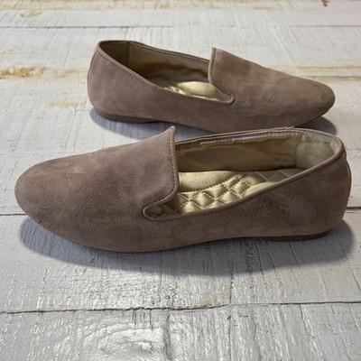 Birdies the Starling Loafer size 7 Taupe Beige Tan Suede Slip On Flats