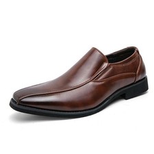 Fashion Men's Work Dress Casual Oxfords Slip on Faux Leather Pointed Toe Shoes