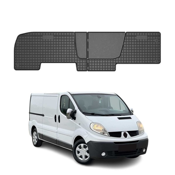 Omac Gummi FußMatten FüR Renault Trafic 2ND ROW 2001-2014 Automatten Schwarz 2X-image