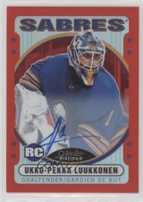 2021 O-Pee-Chee Platinum Retro Rainbow Red Rookies Ukko-Pekka Luukkonen Auto 7o1