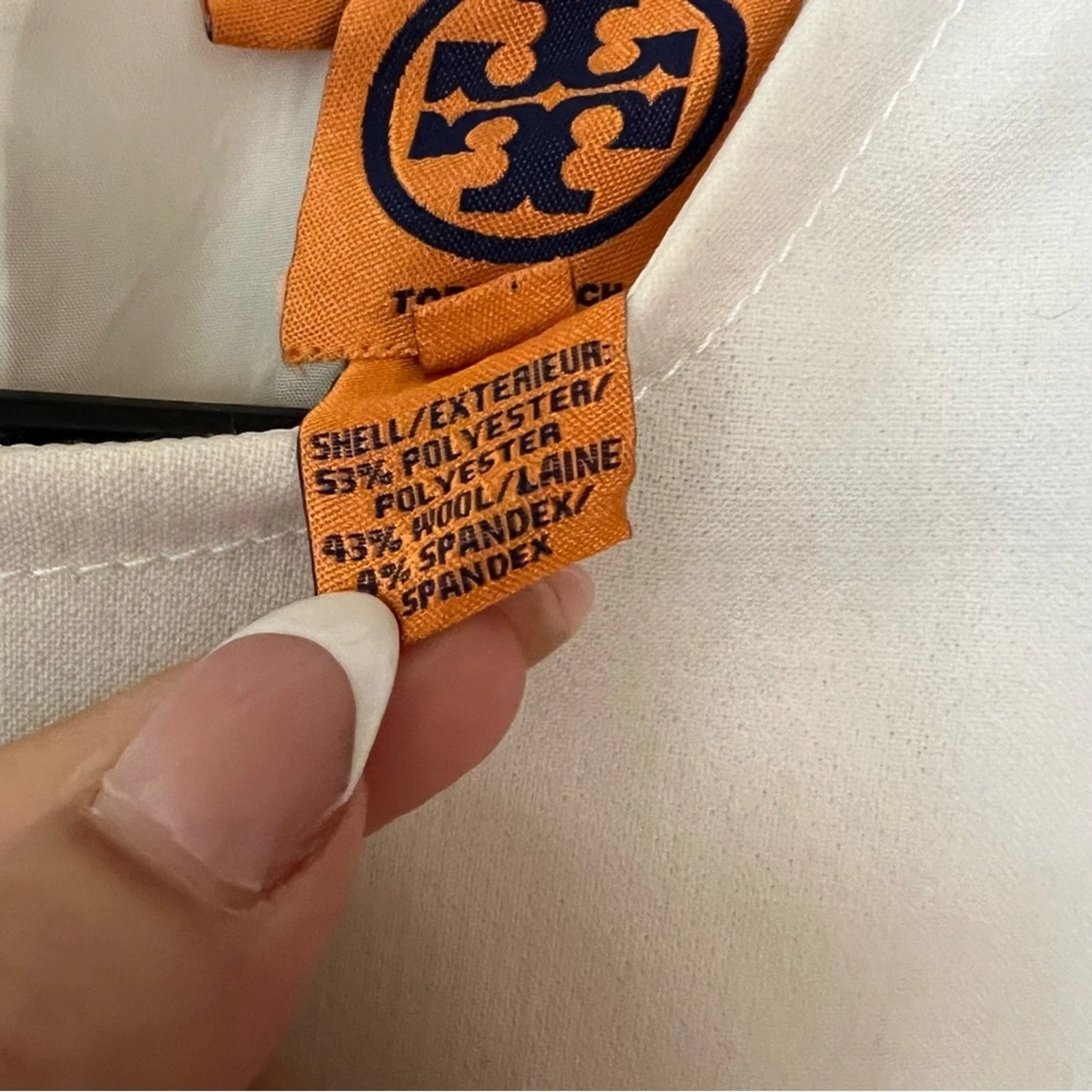 OFF WHITE Abito smanicato Tory Burch off white tubino lana 4