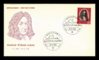 DR JIM STAMPS COVER GOTTFRIED WILHELM LEIBNIZ GERMANY FIRST DAY ISSUE
