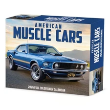 Willow Creek Press,  American Muscle Cars 2026 Desk Calendar, 6.18'' X 5.43'', D