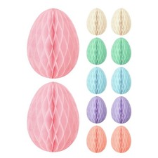  12 Pcs Ornamenti Per Uova Di Pasqua Nido D'ape Decorazioni L'albero Natale