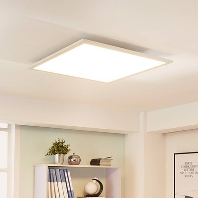 Arcchio LED Panel 'Lysander' dimmbar mit Leselampe in Weiß aus Aluminium (1 flam