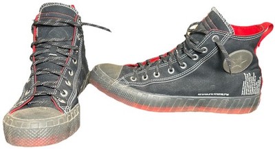 Converse UNT1TL3D Black Red High-Top Canvas Sneakers Men s Size 12 A01643C
