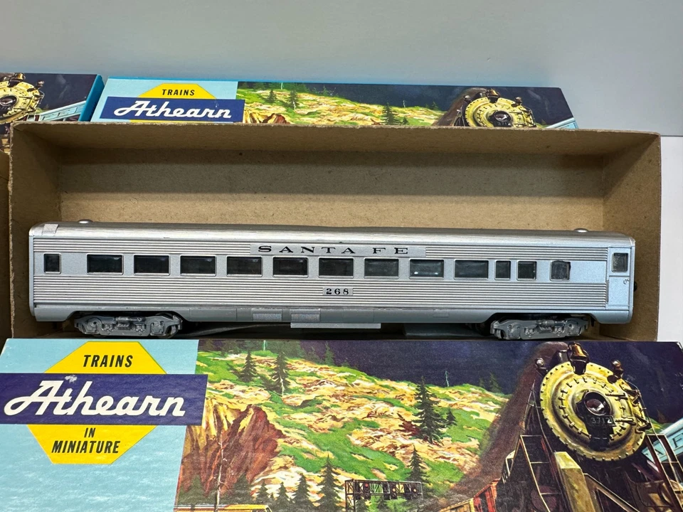 Coche de observación Athearn 5 piezas Santa Fe SL, SL RPO, SL Coach, equipaje SL, comedor HO Foto 3 de 4