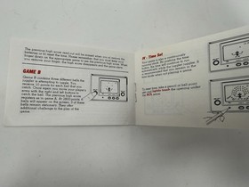 Mego Time Out Toss Up Nintendo Game & Watch - Instructions Insert