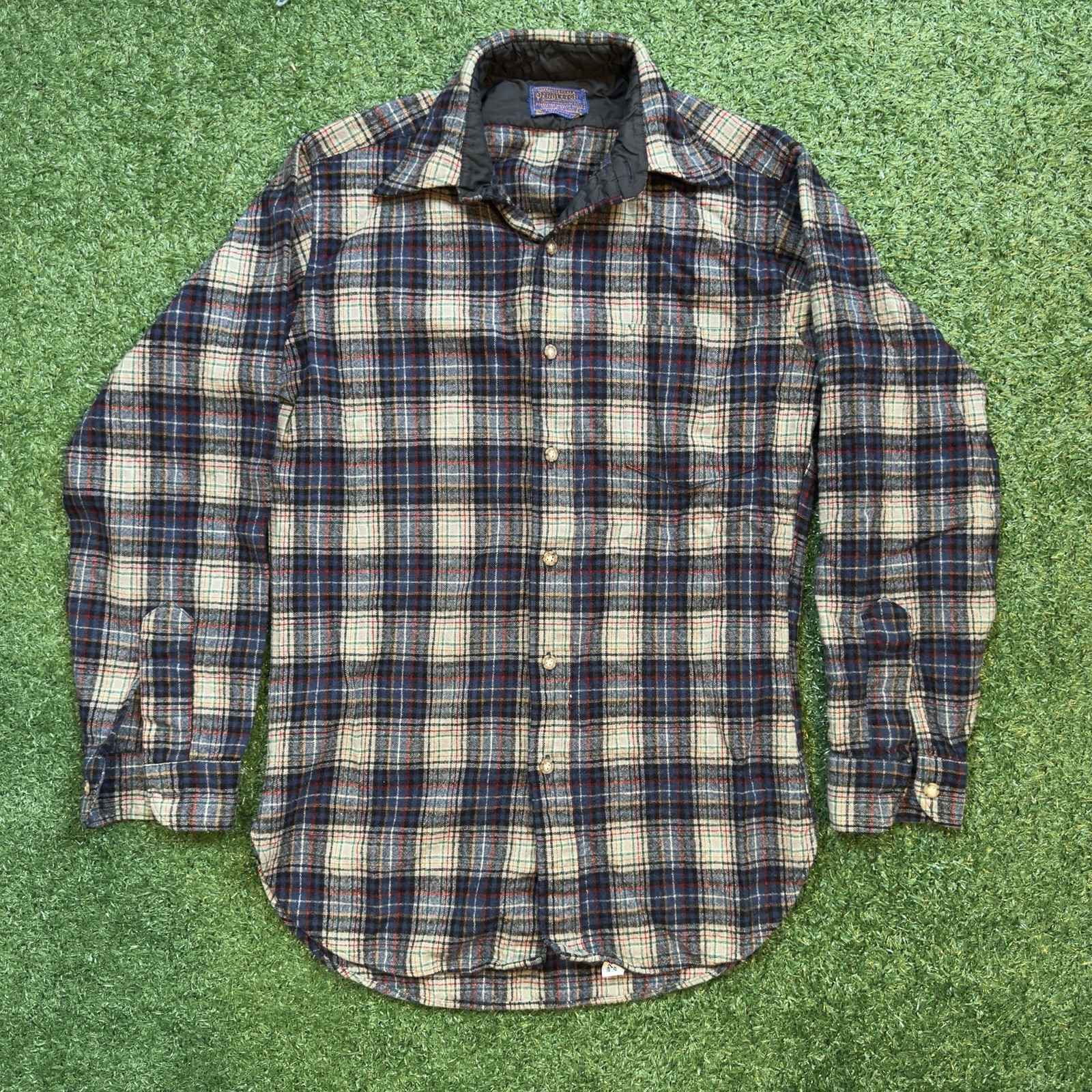 Pendleton Woolen Mills 1970s/1980s Vintage Flannel Button Down USA Made, Small