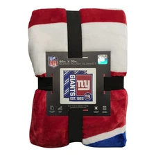 Logo Brands NFL Super Plush Blanket, 60inx70in, New York Giants