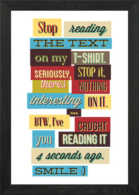 Read me Gerahmtes Wandbild Poster Leinwanddruck Bild
