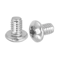 #8-32 x 1/4" Pan Head Machine Screws, 50 Pcs Stainless Steel Screws, Silver