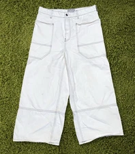 Everlane The Gardener Jeans White Women's 31R 32x24.5 Super Wide Leg Baggy Skate