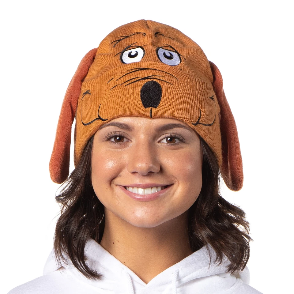 Gorro Dr. Seuss Max diseño de cara bordado con fieltro 3D orejas flojas gorro Foto 4 de 4