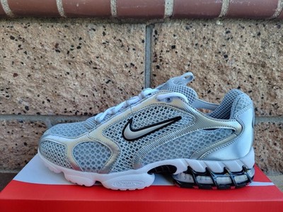 Nike Air Zoom Spiridon Cage 2 Shoes Men's Size 10 Smoke Grey Metallic Silver 