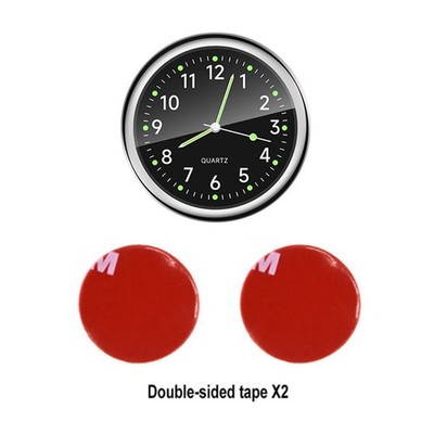 Car Dashboard Clock Mini Tiny Analog Clock Watch for Vehicle Stick On Clock USA
